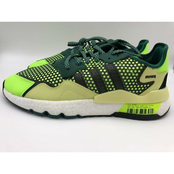 Adidas Nite Jogger Sneakers Green/White 3M Reflective EF5406 Men’s Size 12 NWT - Picture 14 of 16